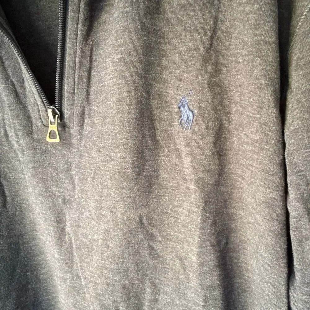 Polo Ralph Lauren men’s quarter zip long sleeved shirt size XL gray pullover pre